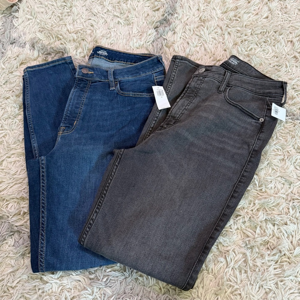 Stylish Blue and Gray Women's Jeans